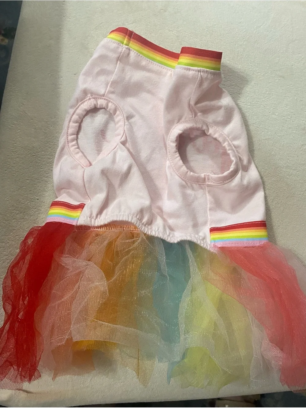 Pink 'Pride' Rainbow Tulle Dog Dress